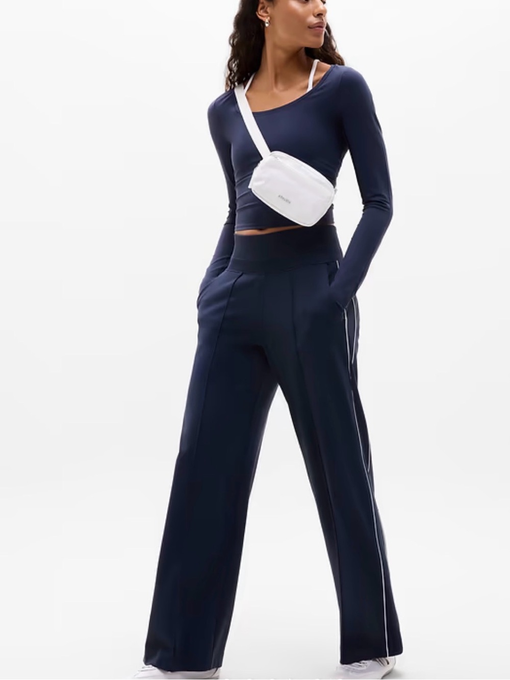 Athleta Wide Leg Venice Stripe track pant